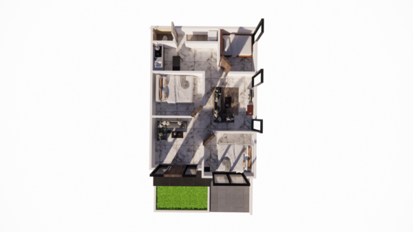 Rumah 7x13m